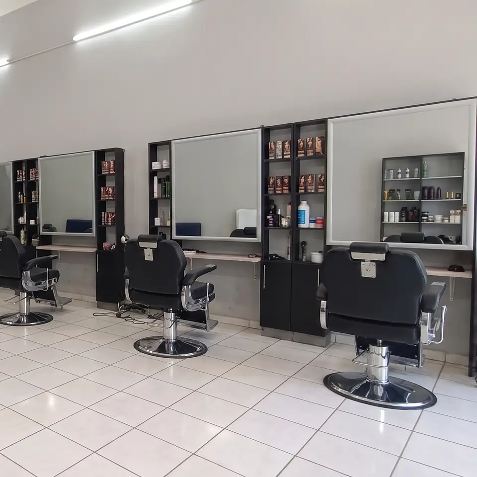 Inside Hair By Sonu — classic barber stations